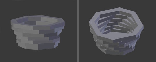 Some screen shots showing the planter in different positions.