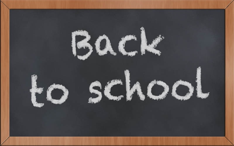 Chalkboard, back to school