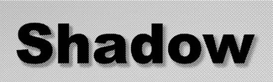 This drop shadow has a nice soft edge. A minimum dot had to be carried throughout, making the white background look much duller.