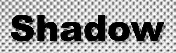 This drop shadow has a nice soft edge. A minimum dot had to be carried throughout, making the white background look much duller.