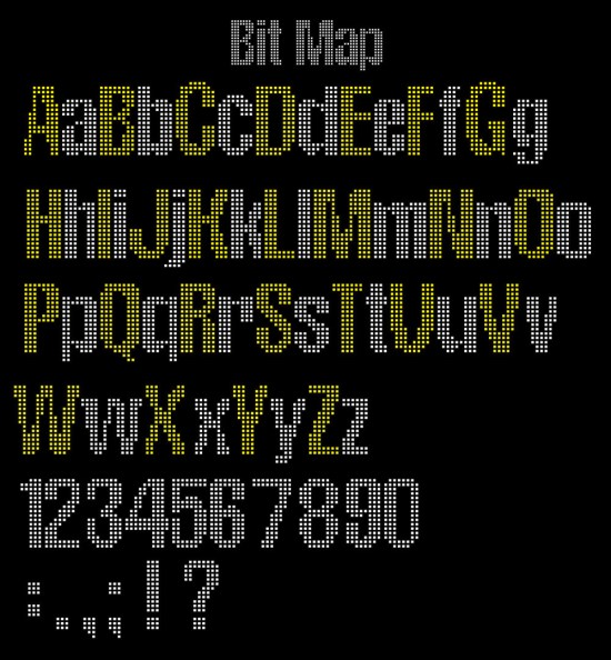 Bitmap font